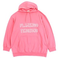 成色極佳 ▼ CELINE 22SS FLAMINGO TENSIONS 套頭連帽衫，粉紅色，M碼，義大利製造，正品，男士