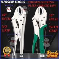 TUOSEN LOCKING PLIER CURVED JAW STAR BRAND 10" RUBBER GRIP COMFORT ALLOY PRC LOCKING PLIERS LOCKING 