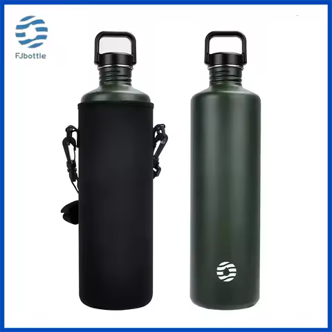 Fjbottle 2L Portable Water Bottle Stainless Steel Cycling Sports Water Bottle Leakproof BPA Free Lar