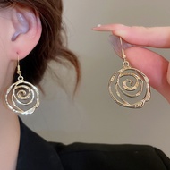 Frascati Bohemian mặt dây xoắn ốc Vòng Cổ Cổ Điển Swirl Bông Tai Mát Hàn Quốc Charms Khuyên tai tròn