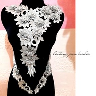 Kamila chest flower applique embroidery 3D flower patch lace 3d flower