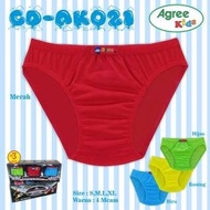 Agree Kid AK021 plain boys' underwear, 3 pcs