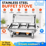 【SG SHIP】 Buffet Pan Food Tray Stainless Steel Buffet Stove Serving Tray Serving Tray Party Catering