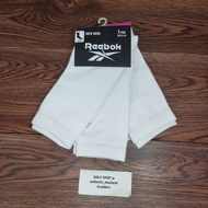 ORIGINAL 70% REEBOK 3P SOCKS SSE3WC23F SSE3WC23K WHITE WOMEN