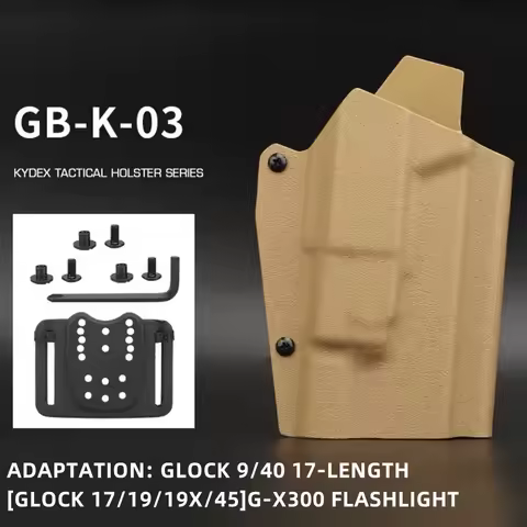 Kydex Hunting Pistol Holster G-X300 Hunting Light Special Quick Pull Sleeve For GLOCK9/40 17-LENGTH 