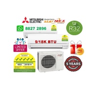 5 TICK MITSUBISHI ELECTRIC STARMEX (R32) INERTER SYSTEM 2 AIRCON  + FREE  60 MONTH WARRANTY + FREE DELIVERY