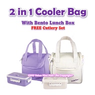 [Pediasure] 2 in 1 Thermal Cooler Lunch Bag With Bento Box Set - Sling Bag Thermal Insulated Portabl