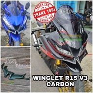 WINGLET R15 V3 CARBON WINGLET YAMAHA R15 LED V3 LONG MODEL