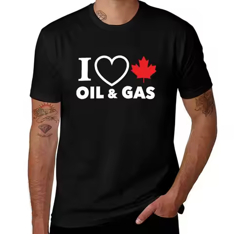 I Love Canadian Oil and Gas Red Heart and Maple Leaf Alberta Pipelines black background HD HIGH QUAL