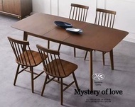 TAZU極力推介東南亞進口北歐日式簡約風格全實木胡桃木色伸縮餐枱,餐桌.
選用全實木打造,木紋細膩自然,圓角設計,安全細緻,線條簡約大方.
只需輕輕一拉,即可由四人枱變身六人餐台,方便招呼親朋好友.
