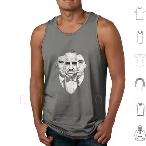 Trilogy-Godfather Tank Tops Vest Sleeveless The Godfather Movie Movies Film Cinema Mafia Italia Ital