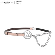 Louis Montini (Femme GRACE) เข็มขัดผู้หญิงหนังวัวแท้ แต่งโซ่ MGW135