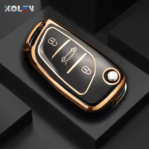 Fashion TPU Car Flip Key Case Cover Shell For Citroen C1 C2 C3 C4 C5 XSARA PICA For Peugeot 306 407 