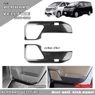 Vemart Toyota alphard vellfire anh20 carbon fiber door trim panel anti kick protector accessories
