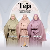 [Plus Size] TELEKUNG TEJA by TELEKUNG HIQMAH Cotton Micro Sulam Corak Songket Bunga Tabur with Beg T