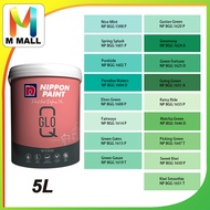 5L Nippon Paint Interior Q-Glo Delightful Greens & Blue Greens (1598-1651)