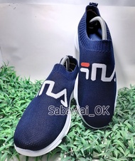 รองเท้าผ้าใบ ชาย แนวเกาหลี สีกรมท่า แบบสวมทรง Sport   / สินค้าล้างสต็อค SabayjaiOK