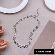 Next Day With C/Twisted Silver Necklace/Trendy Cool Metal Clavicle Chain/Chain Necklace/Boys Korean 