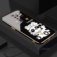Casing OPPO A9 2020 A5 2020 OPPO A31 A8 OPPO F11 A9 OPPO F11 pro Phone Case cute panda Silicone pretty Phone Case Send Lanyard