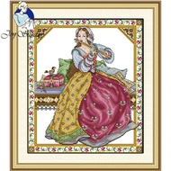 Solo A Girl Cross Stitch Complete Set With Pattern Printed Unprinted Aida Fabric Canvas 11CT 14CT Stamped Counted Cloth With Materials DIY Needlework Handmade Embroidery Home Room Wall Decor Sewing Kit