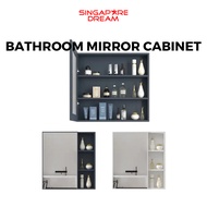 Bathroom Mirror Cabinet - Anti Rust Aluminum Hanging Wall Mounted Storage Organizer for Home Toilet ( Local Seller )