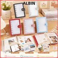 ALBIN A7 Binder Cover, PVC A7 Polka Dot  Binder, Multi-functional Polka Dot  Photocard Holder Album 