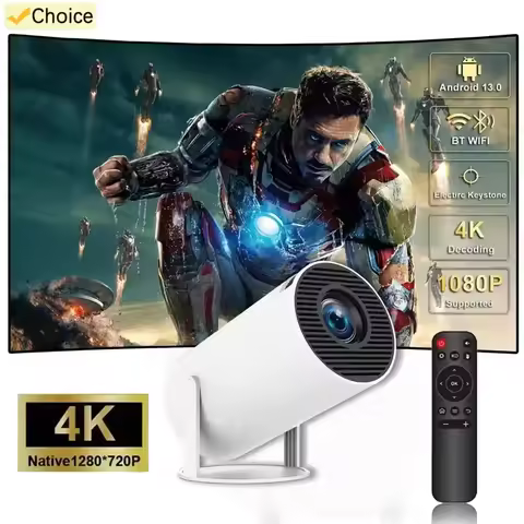 New Mini HY300 Projector 4K Android 11 Wifi6 290ANSI Allwinner H713 BT5.0 1080P 1280*720P Cinema Out