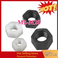 Nylon hex nut nut black/white/transparent nylon hex nut M2/M2.5-M20【XXY-MB】