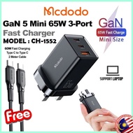 Mcdodo Fast Charger CH-1552 65W GaN 5 Mini small & light