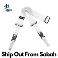 DiMarzio DD2200W 2" Nylon Cliplock Guitar Strap, White (DD2200 / DD 2200 / DD-2200)