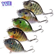 YVE 5PCS Wobbler Fishing Lure, with  Eyes ABS Swimbait Lures, Lifelike 6cm 14.7g with Hook Fishing C