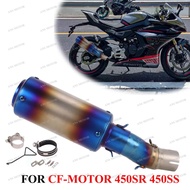 Slip On For CFMOTO 450SR 450SS 450NK 2022 -2024 Exhaust System Middle Link Pipe 51MM Modify 450SR Ex