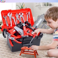 Kids Toolbox Engineer เครื่องมือซ่อมแซมจําลอง Pretend Toy Electric Drill ไขควง เครื่องมือ กล่องเครื่องมืออเนกประสงค์สำหรับเด็กเล็กออกกำลังกายความสามารถในการซ่อมแซมตั้งแต่เด็ก