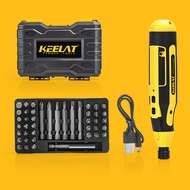 KEELAT Cordless Mini Screwdriver Set 36pcs/42pcs Drill Bits Hex Electric Screw Driver Hand Drill Rep