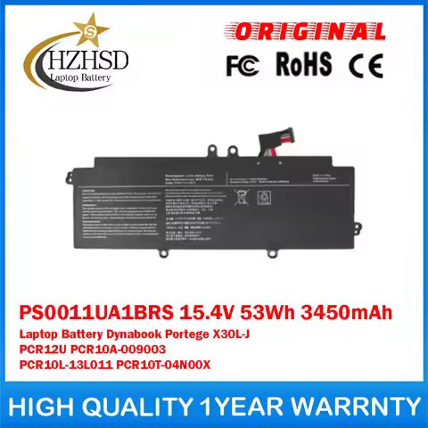PS0011UA1BRS 15.4V 53Wh Genuine Original Laptop Battery For Toshiba Dynabook Portege X30L-J PCR12U P