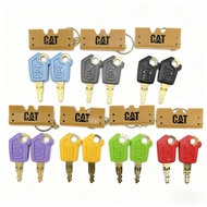 2pcs Key 5P8500 with Logo Ignition Key with Bucket Key Chain Excavator Chain Plate F0002 for Excavat