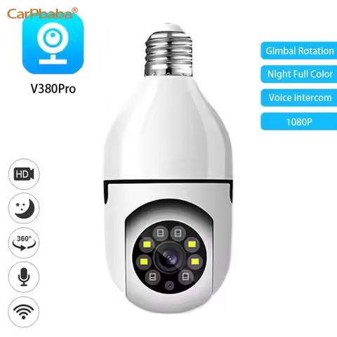 V380Pro 2MP Wifi Camera 1080P Wifi Bulb E27 Surveillance Camera Color Night Vision Human Tracking Sm