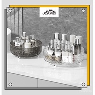 JIaYe--Cosmetics storage box, high-end transparent desktop dressing table rotating turntable, kitche