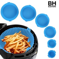 【BH】6Pcs Air Fryer Silicone Pot Set BPA-Free Food-Grade Air Fryer Liners 6 Sizes Reusable Air Fryer 