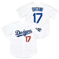 IMPORTED EMBROIDERY JERSEY BASEBALL SHIRT LA LOS ANGELES DODGERS 17 SHOHEI OHTANI WHITE