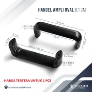 Handle Ampli Oval 81 cm / Handel Box Boks Amplifier Power Mixer/ Pegangan Plat Tarikan Plastik Hitam Kokoh Super Tebal