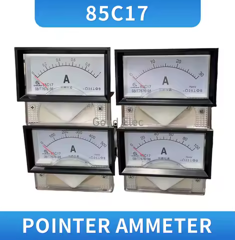 85C17 DC 1A 2A 3A 5A 10A 15A 20A 30A 50A 75A 100A Analog Current Panel Meter Ammeter for Circuit Tes