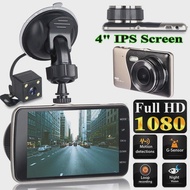 【poyopail】4 Inch Dash Cam Dual Lens Camera HD 1080P Car DVR Vehicle Video Dash Cam Recorder G-Sensor Car Dash Camera Parking Monitor