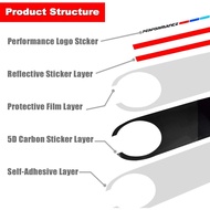 Carbon Fiber Car Hood + trunk Lid Stripes Sticker Sport Racing Style Engine Cover Bonnet M Performan