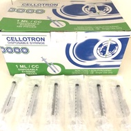 [READY STOCK] CELLOTRON SYRINGE 1CC/ML 100pcs