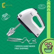 [7 Speed] Electric Hand Mixer Egg Beater Baking Whisk Mesin Pengadun Tepung Food Bancuh Telur Blende