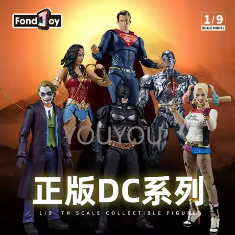 FondJoy Original Authentic Collector's DC Comics Series: Batman, Superman,Cyborg,Harley Quinn,Wonder