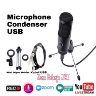 Microphone - Mic Condenser USB Recording Podcast Zoom Meeting Laptop