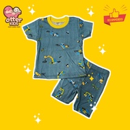 [ 6M- 4Y] LYNH KIDS KIDS BOY VIETNAM PLAYSET SHORT PANTS- GREY TRACTOR