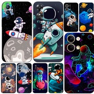 Case For Oppo A52 A72 A92 A7 A5 2018 AX7 A7N A5S AX5S Phone Cover Soft Silicon Black Tpu Hello Astronaut